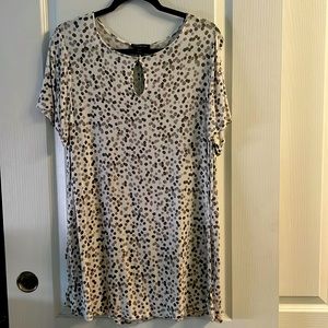 Lane Bryant grey polka-dotted shirt Size 14/16